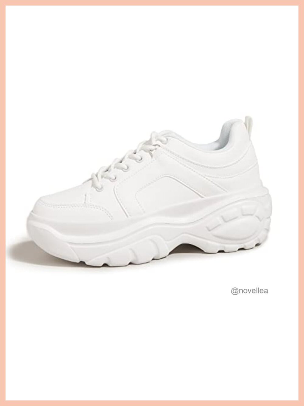 Chunky Platform Colorblock Lace-Up Walking Sneakers Breathable